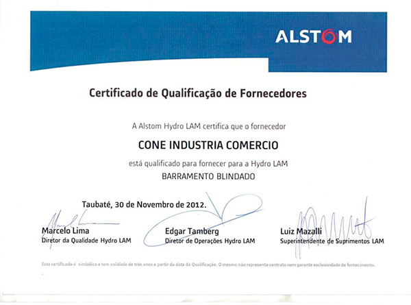 Certificação | Cone Industria