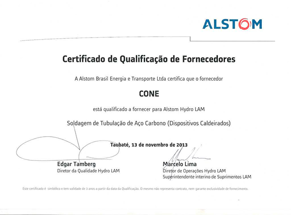 Certificação | Cone Industria
